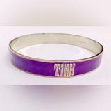 Disney Jewelry | Disney Tink Tinkerbell Purple Enamel Bangle Bracelet | Color: Purple/Silver | Size: Os