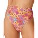 Jessica Simpson Swim | Jessica Simpson Women's Size L Floral High Waisted Swim Bottoms Nwt I201afa | Color: Orange | Size: L