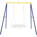 INFANS Swing Frame, Upgraded A-Frame Swing Stand with Ground Nail, Fits for Most Swings, Heavy Duty Metal Frame Full Iron Swing Stand, Anti-Rust and Good Stability, Fun for Kids Outdoor Backyard