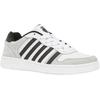 Sneaker K-SWISS "Court Palisades", Gr. 45, schwarz (weiß, grau, schwarz), Leder, Leder, sportlich, Schuhe