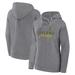 Women's Fanatics Branded Heather Gray Oakland Athletics Script Favorite Lightweight Pullover Hoodie