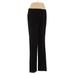 Ann Taylor Dress Pants - High Rise Straight Leg Boyfriend: Black Bottoms - Women's Size 6 Petite