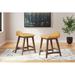 Signature Design by Ashley 24.25" Counter Stool Wood/Upholstered in Yellow | 28.75 H x 19 W x 19.75 D in | Wayfair D615-424