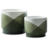 Signature Design by Ashley Ardenridge 2-Piece Pot Planter Set Ceramic | 7.48 H x 8.66 W x 8.66 D in | Wayfair A2000579