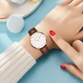 Montres-bracelets étanches pour femmes mouvement à quartz japonais montre simple bracelet en cuir