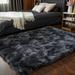 Gray 84.95 x 60 x 2.43 in Area Rug - Everly Quinn Dark Area Rug, Shag Carpet For Girls Boys Room, Furry Rug For Baby Room, Fuzzy Rug For Dorm Nursery Room Polyester | Wayfair