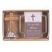 Millwood Pines Adriunna Cross & Card Let Your Light Shine Figurine Resin in Black/Brown/White | 3.75 H x 1.375 W x 5.5 D in | Wayfair