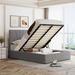 Latitude Run® Full Storage Platform Bed Upholstered/Linen in Gray | 48.6 H x 58.8 W x 77.9 D in | Wayfair 237A0CB935C14C83AD337ED270BCD9A6