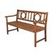 Red Barrel Studio® Wooden Garden Outdoor Bench Wood/Natural Hardwoods in Brown | 32.7 H x 51.2 W x 22 D in | Wayfair