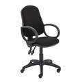 Charlotte 2 High Back Operator Chair With Fixed Arms - Black