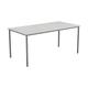 Layla Rectangular Multipurpose 18mm Table Desktop 1600mm x 800mm - White Top - Silver Legs