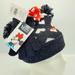 Disney Accessories | Disney Minnie Mouse New Kids Beanie & Gloves Set Osfm Black & Red -Pom Accent | Color: Black | Size: Os
