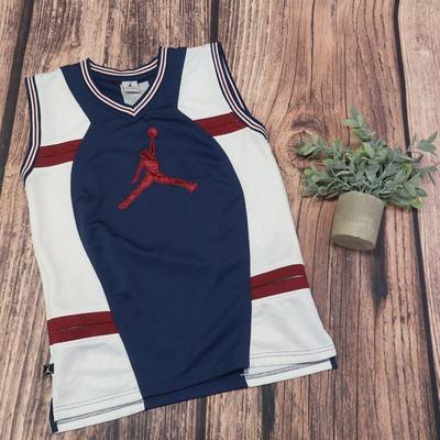 Nike Shirts | Nike Michael Jordan Air Jordan Tank Top Jersey Blue Maroon White Size Medium | Color: Blue | Size: M