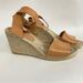 J. Crew Shoes | J. Crew Espadrille Wedges Sandal Leather Brown Tan Rope Ankle Strap Size 8 | Color: Brown/Tan | Size: 8