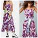 Free People Dresses | Free People Intimately Heat Wave Tropical Printed Maxi Slip Dress | Color: Purple/White | Size: S