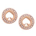 Kate Spade Jewelry | Kate Spade Rose Gold Spot The Spade Crystal Halo Earrings | Color: Pink | Size: Os