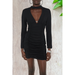 Zara Dresses | 70% Off Nwt Zara Draped Jewel Trim Neckline Black Dress Size Medium Msrp $150 | Color: Black/Silver | Size: M