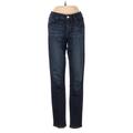 Paige Jeans - Super Low Rise Skinny Leg Denim: Blue Bottoms - Women's Size 26 - Dark Wash