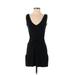 Juicy Couture Casual Dress - Party Plunge Sleeveless: Black Solid Dresses - Women's Size P