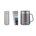 Contigo Luxe Autoseal Thermobecher, 470 ml & Streeterville Desk Mug, isolierter Kaffee-Thermobecher mit Henkel aus Edelstahl, Coffee to go Becher mit Deckel, hält bis zu 5 Stunden warm, 420 ml