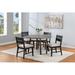 Red Barrel Studio® Bangalow Gray Contemporary Trestle Wood Round Dining Room Set Wood in Brown/Gray | 30 H x 48 W x 48 D in | Wayfair