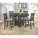 Red Barrel Studio® Corly Modern Wood Oval Extendable Counter Height Dining Room Set Wood in Gray | 36 H x 42 W x 42 D in | Wayfair