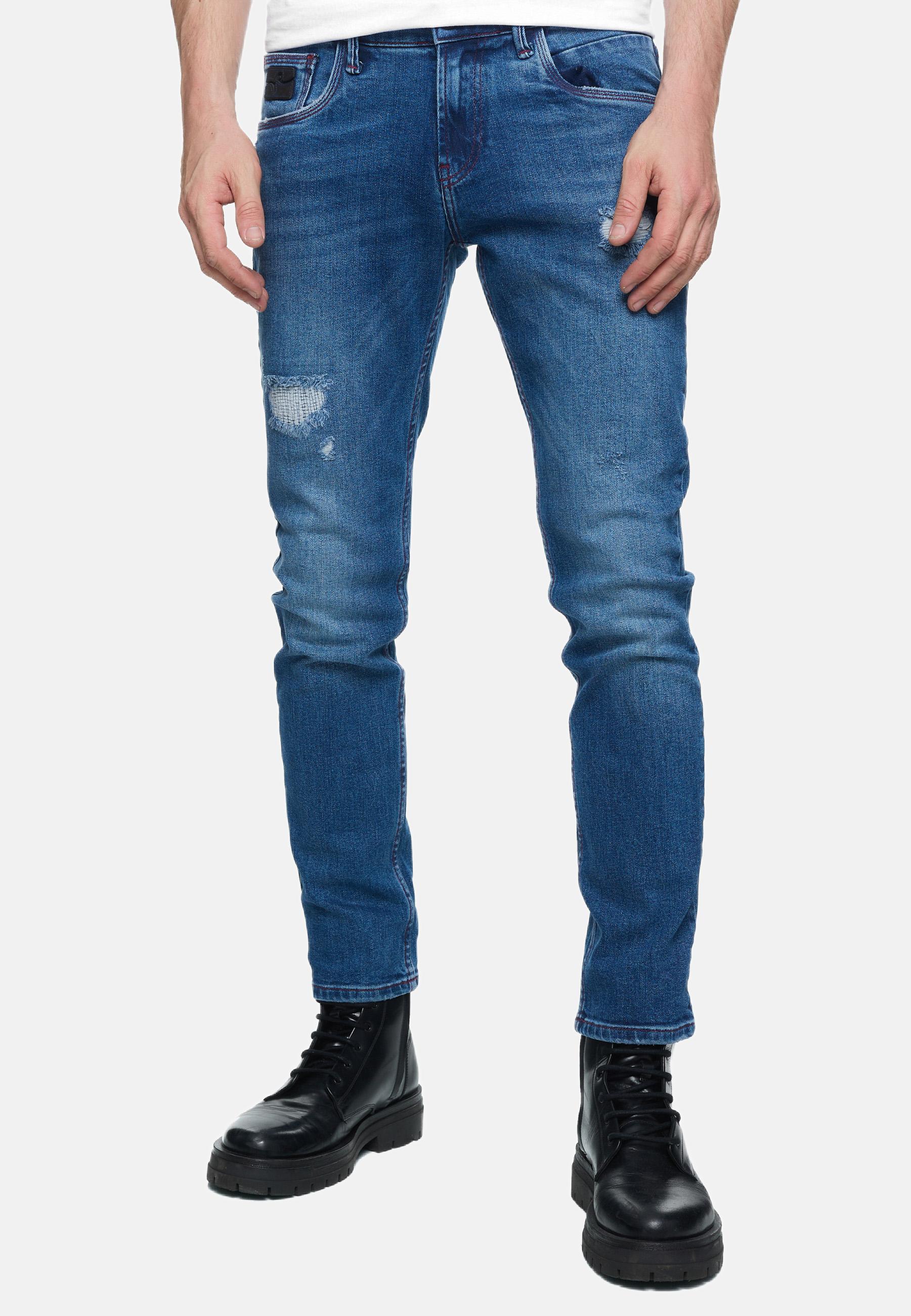 Straight-Jeans RUSTY NEAL "TORI", Herren, Gr. 30, US-Größen, blau, 98% Baumwolle, 2% Elasthan, unifarben, lang, Jeans Straight-Jeans, mit dezenter Waschung