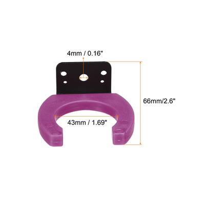 Microphone Holders Wall Mounted Mic Holder Microphone Hook Stands Purple 4 Pack