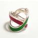 Gucci Jewelry | Gucci Ring Silver Red And Green Sz Various Unisex | Color: Green/Red | Size: Various