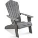 Dovecove Lareina PE Adirondack Chair, Wood in Gray | 40.62 H x 30.3 W x 35.5 D in | Wayfair E5A791DEB76B4652A1CA9C6AC0360D75