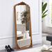 Lark Manor™ Anjulie Arch Solid Wood Mirror Full Length Mirror Wall Mirror in Brown | 64 H x 21 W x 2 D in | Wayfair