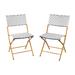 Latitude Run® Folding French Chairs in PE Rattan w/ Metal Frames for Indoor & Outdoor Use Wicker/Rattan in Brown | Wayfair