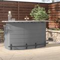 Suncast Backyard Oasis Water Resistant Entertainment Bar w/ Pull-Out Drawers & Shelving Space Plastic in Gray | 43 H x 78 W x 35.75 D in | Outdoor Furniture | Wayfair