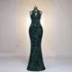 Robe de soirée de forme sirène tenue de Rhde promo sexy couleur vert audio éducative pour