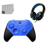 Xbox Elite Controller in Stunning Blue Elevate Your Gaming Experience With Headset Bolt Axtion Bundle Used