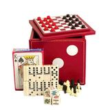 ELEVATE YOUR GAME NIGHTS WITH THE 5 IN 1 DICE CUBE GAME SET IN STUNNING RED VERSATILE FUN FOR ALL AGES AND OCCASIONS | CUBE GAME SET MIX GAME SET