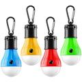 Tent Lamp Portable LED Tent Light 4 Packs Clip Hook Hurricane Emergency Lights LED Camping Light Bulb Camping Tent Lantern Bulb Camping Equipment for Camping Hiking Backpacking Fishing Outage