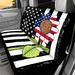 Binienty American Flag Bench Seat Cover for Trucks Sunflower Car Accessories for Women Men Patriotic USA Flag Split Back Seat Covers Saddle Blanket Protectors for Most Auto SUV Van
