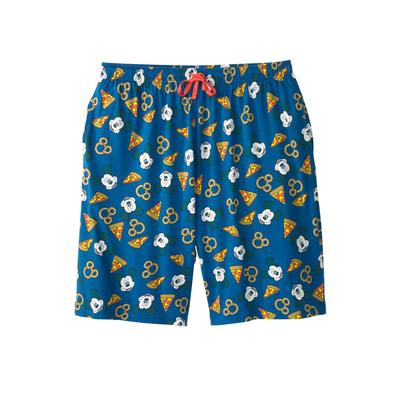 Men's Big & Tall Pajama Lounge Shorts by KingSize in Mickey Pizza (Size 3XL) Pajama Bottoms