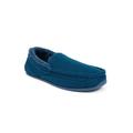 Wide Width Men's Spun Wool Moccasin Slippers by Deer Stags in Royal Blue (Size 10 W)