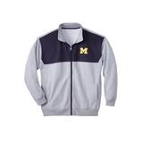 Men's Big & Tall NCAA Zip Front Fleece Jacket by NCAA in Michigan (Size 5XL)
