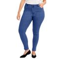 Plus Size Women's Curvie Fit Skinny Jeans by June+Vie in Medium Blue (Size 20 W)