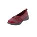 Extra Wide Width Women's CV Sport Greer Slip On Sneaker by Comfortview in Crimson Metallic (Size 12 WW)