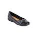 Wide Width Women's The Fay Flat by Comfortview in Black And White (Size 10 W)