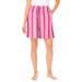 Plus Size Women's Print Pajama Shorts by Dreams & Co. in Sweet Coral Stripe (Size 22/24) Pajamas