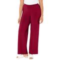 Plus Size Women's Suprema® Wide Leg Pant by Catherines in Rich Burgundy (Size 0X)