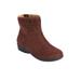 Wide Width Women's The Zenni Bootie by Comfortview in Dark Brown (Size 8 W)