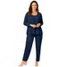 Plus Size Women's 4-Piece Knit Wardrober by The London Collection in Navy (Size 18/20)