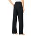 Plus Size Women's Wide-Leg Bend Over® Pant by Roaman's in Black (Size 40 WP)