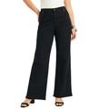 Plus Size Women's Curvie Fit Wide-Leg Jeans by June+Vie in Black (Size 22 W)